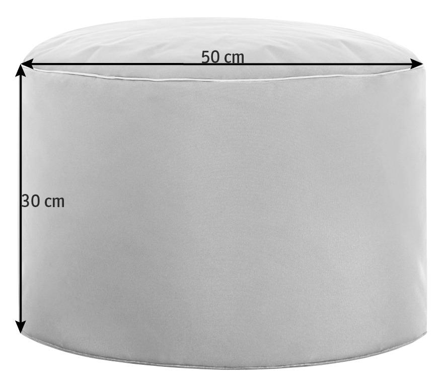 POUF in Schwarz Textil  - Schwarz, Design, Textil (50/30/50cm)