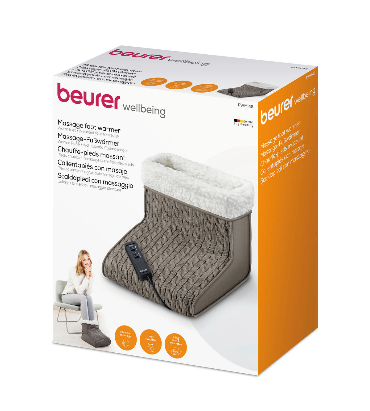 FUSSWÄRMER - Braun, Basics (28/33/13.5cm) - Beurer