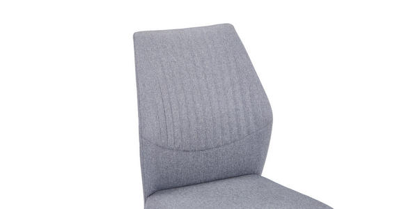 STUHL  in Eisen Leinenoptik Metall, Textil  - Schwarz/Grau, MODERN, Textil/Metall (46/98/58,5cm) - Carryhome