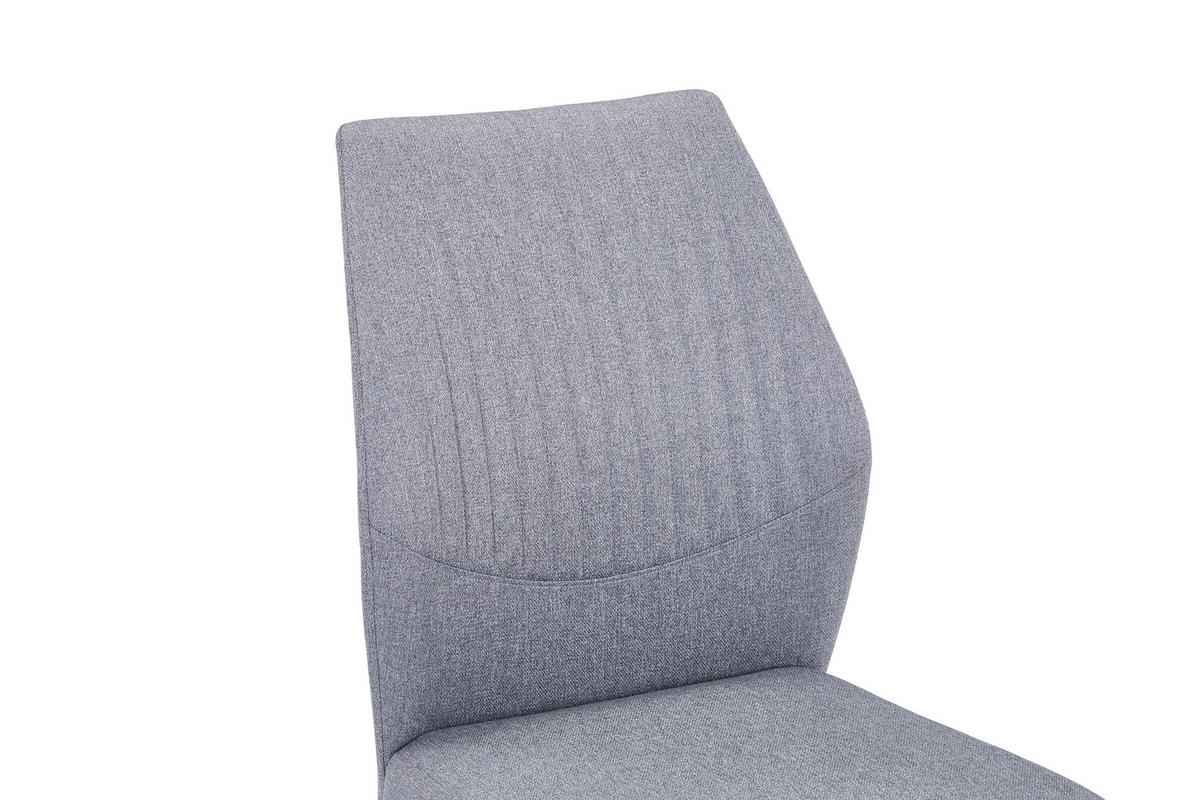 STUHL  in Eisen Leinenoptik Metall, Textil  - Schwarz/Grau, MODERN, Textil/Metall (46/98/58,5cm) - Carryhome