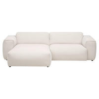 ECKSOFA in Webstoff Beige  171/265 cm  - Beige/Schwarz, Design, Kunststoff/Textil (171/265cm) - home24
