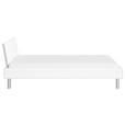 BETT 100/200 cm  in Weiß  - Alufarben/Weiß, Design, Metall (100/200cm) - Carryhome