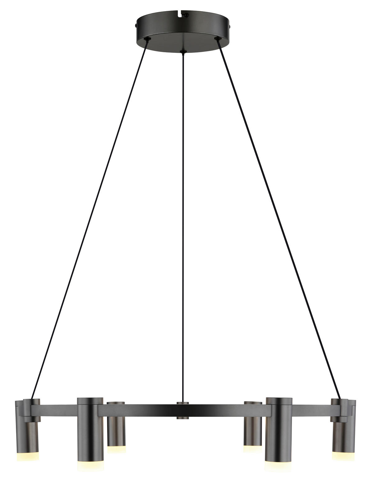 LED-HÄNGELEUCHTE 62/120 cm  - Anthrazit/Schwarz, Design, Kunststoff/Metall (62/120cm) - Globo