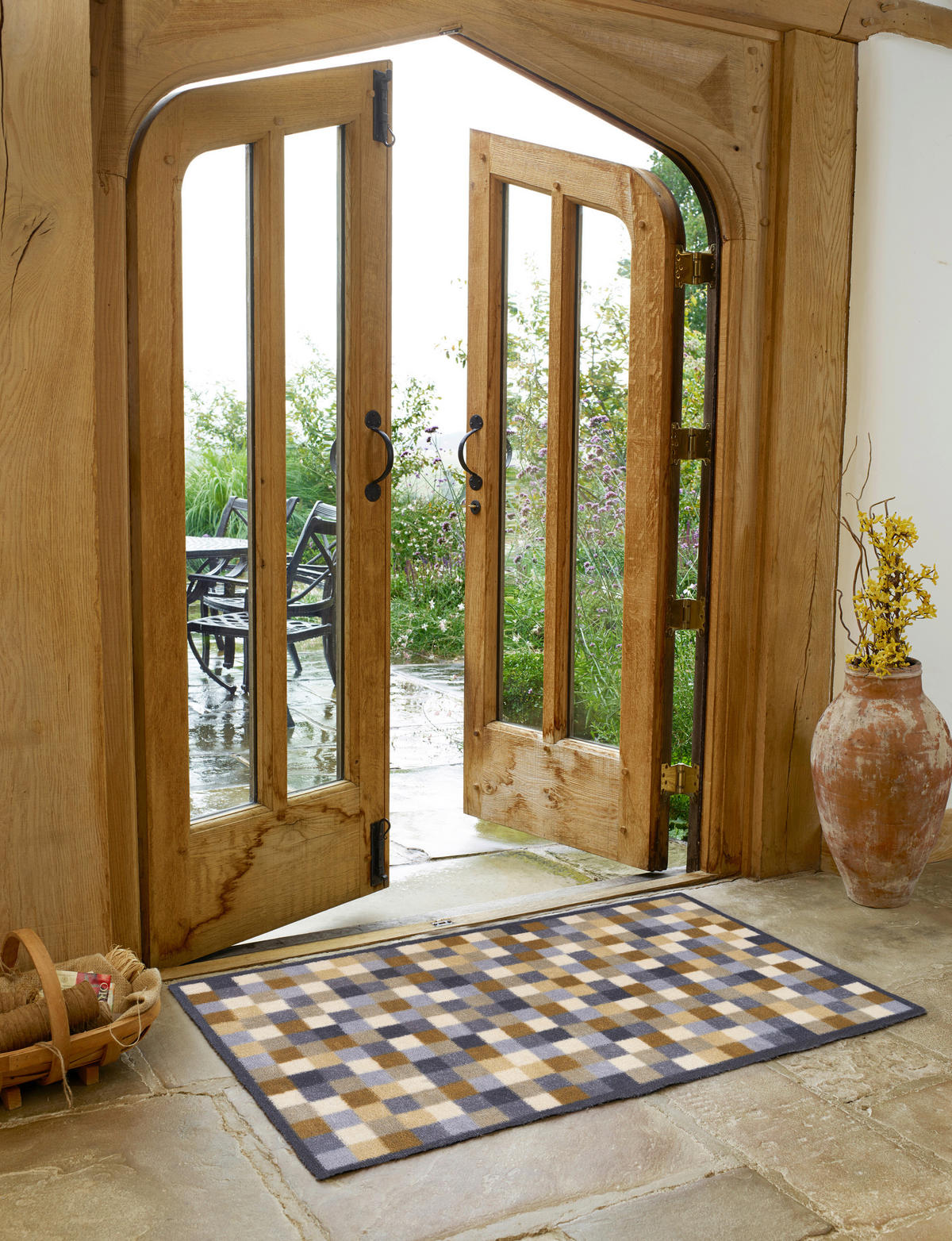 LÄUFER 75/120 cm Neutral Squares Beige  - Beige, Design, Kunststoff/Textil (75/120cm) - wash+dry