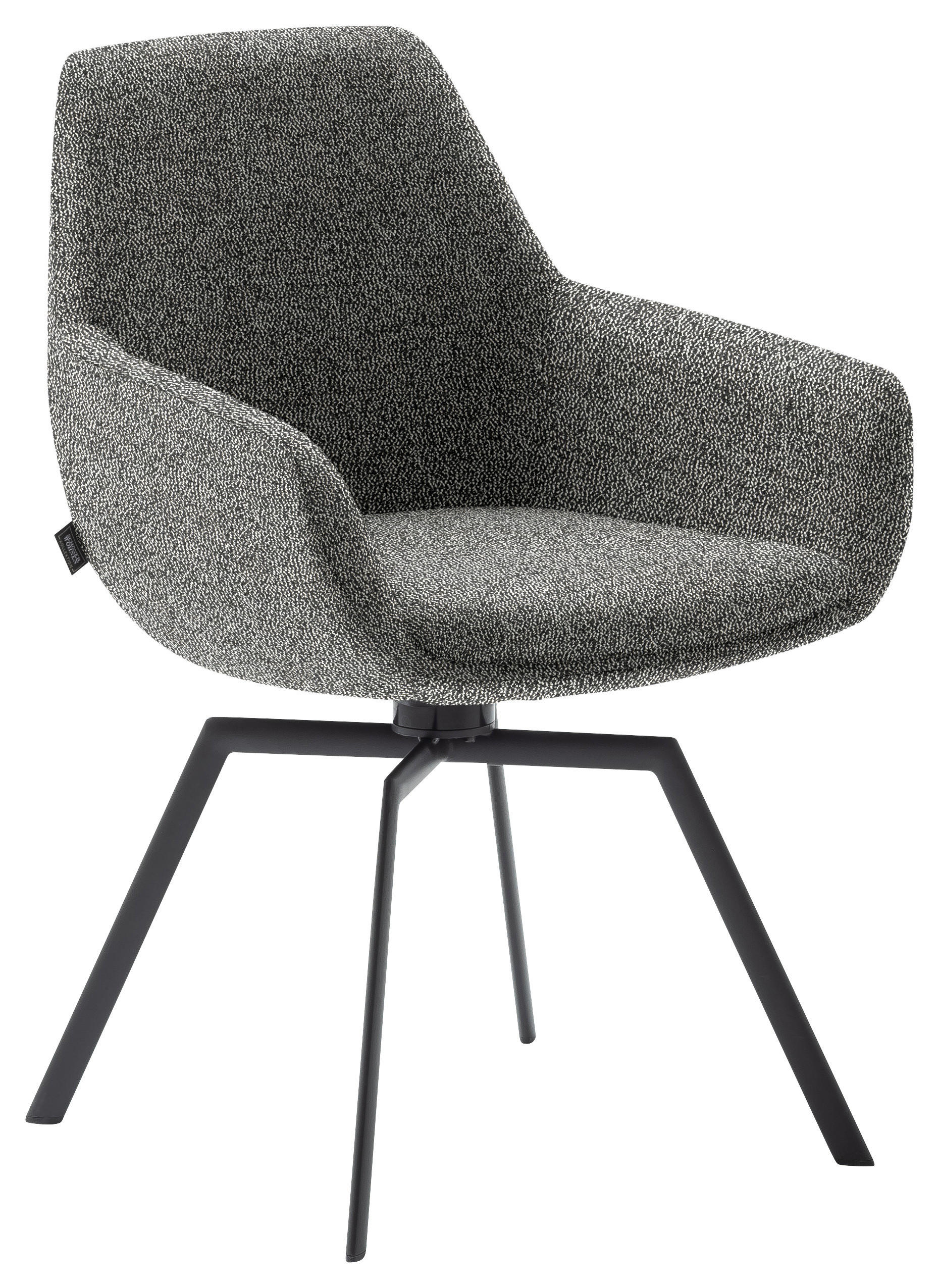 ARMLEHNSTUHL  Lederauswahl, Stoffauswahl, Gestellauswahl Struktur  - Anthrazit/Schwarz, Design, Textil/Metall (58/87/64cm) - Schöner Wohnen