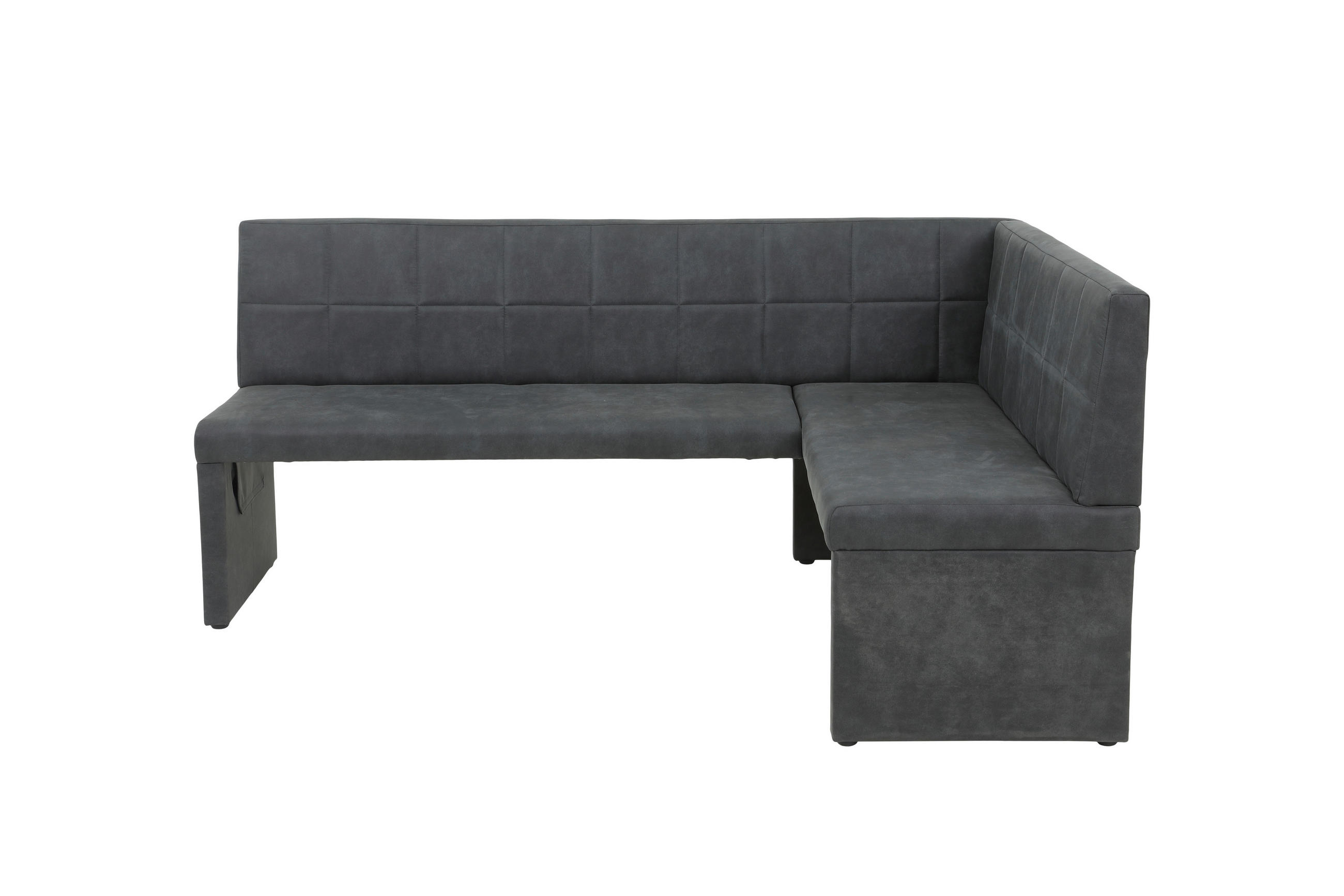 ECKBANK 200/90 cm Mikrofaser Anthrazit   - Anthrazit, MODERN, Holz/Textil (200/90cm) - MID.YOU