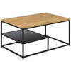 COUCHTISCH in Holzwerkstoff 90/60/42 cm  - Eichefarben/Schwarz, Design, Holzwerkstoff/Metall (90/60/42cm) - Livetastic