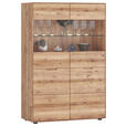 HIGHBOARD  100/145/40 cm  - Wildeiche, KONVENTIONELL, Glas/Holz (100/145/40cm) - Linea Natura