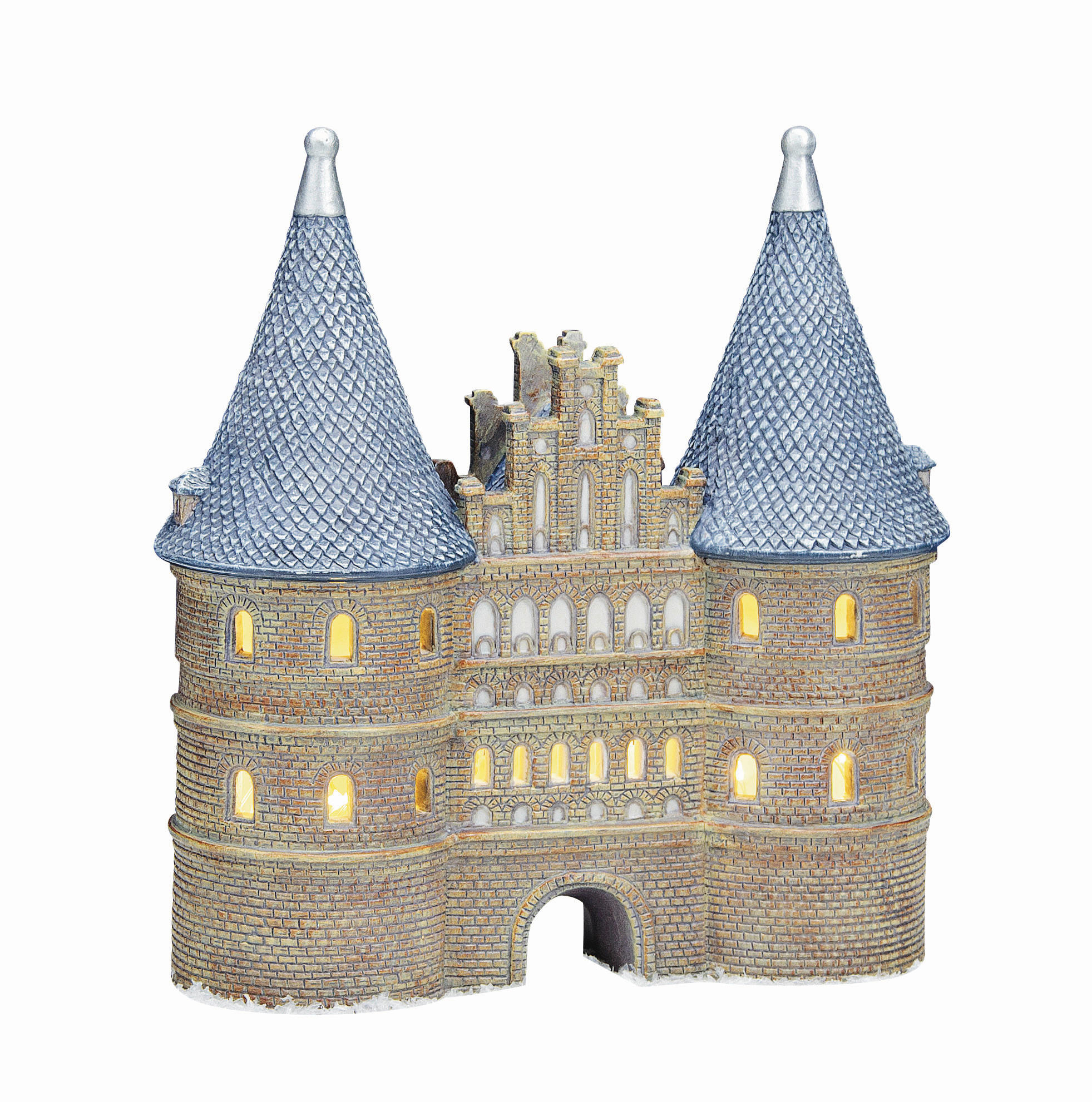 DEKOHAUS  - Blau/Braun, Basics, Keramik (20/22/8cm)