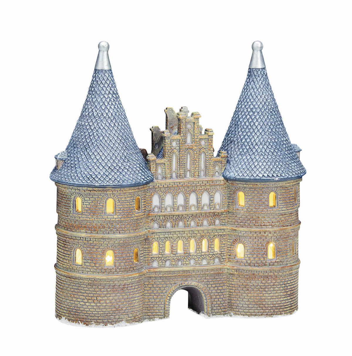 DEKOHAUS  - Blau/Braun, Basics, Keramik (20/22/8cm)