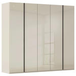 DREHTÜRENSCHRANK 251/235/61 cm,  in Champagner, 5-türig  - Champagner/Graphitfarben, Basics, Glas/Holzwerkstoff (251/235/61cm) - Novel