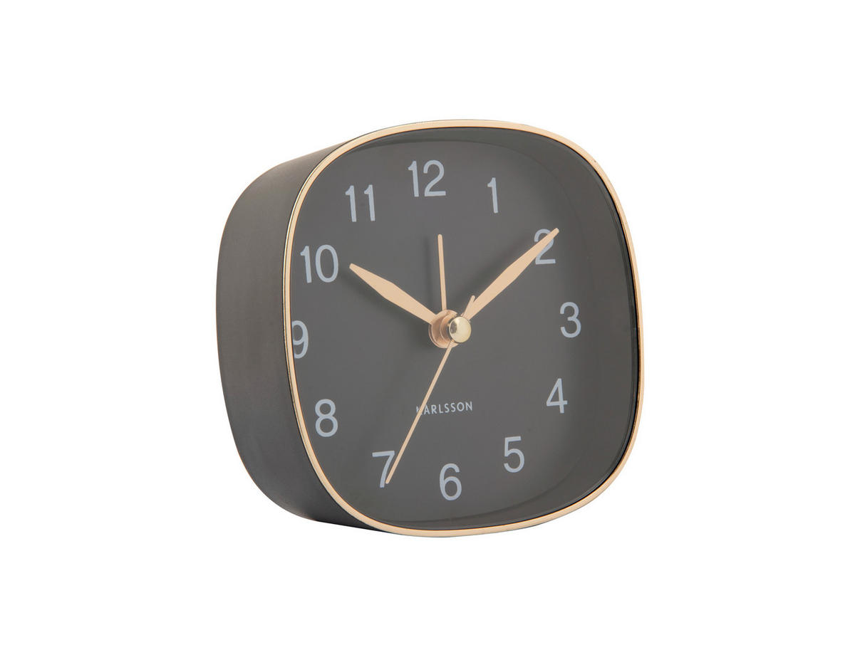 WECKER   - Goldfarben/Schwarz, Basics, Kunststoff (8.5/4/8.5cm) - Karlsson