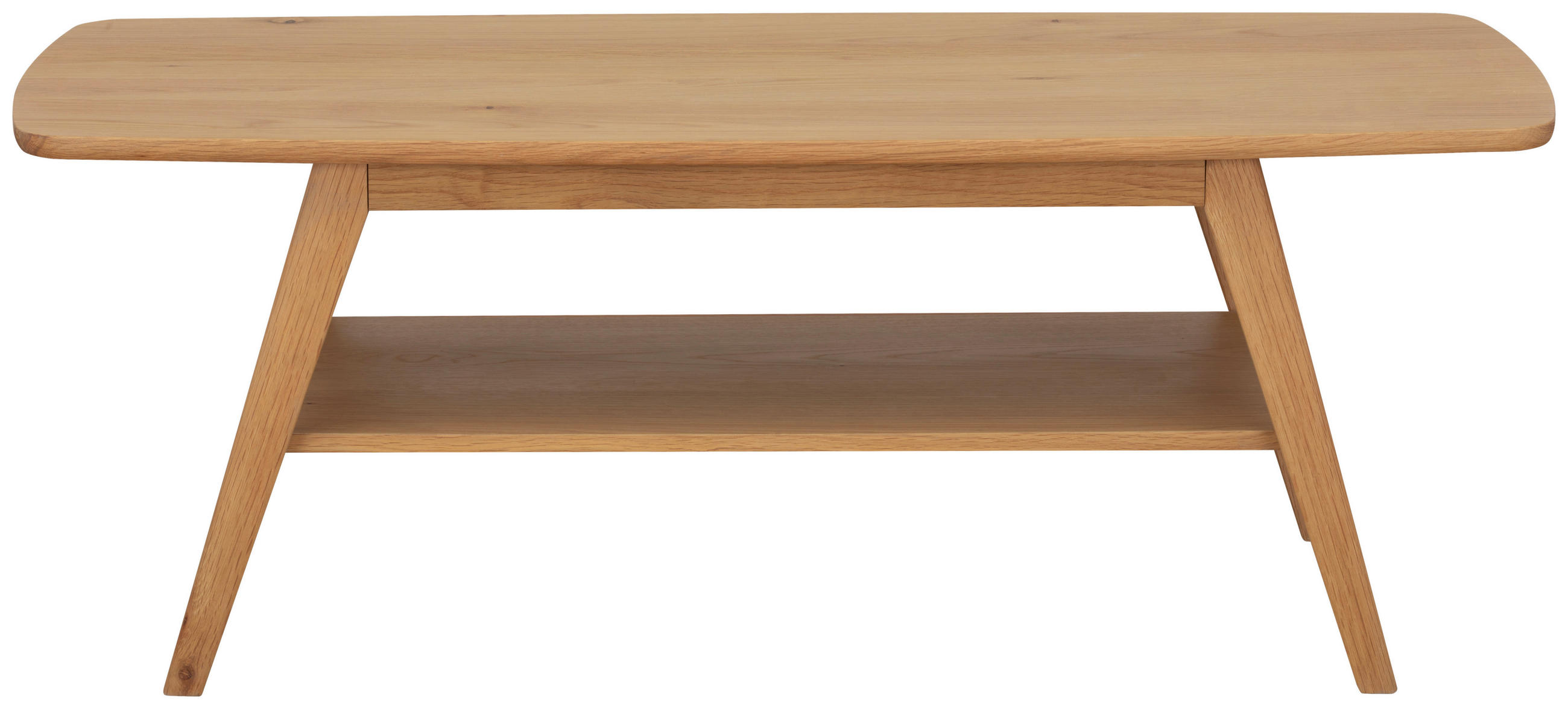 COUCHTISCH Eiche furniert, massiv rechteckig Naturfarben  - Naturfarben, LIFESTYLE, Holz/Holzwerkstoff (120/44/56cm) - MID.YOU