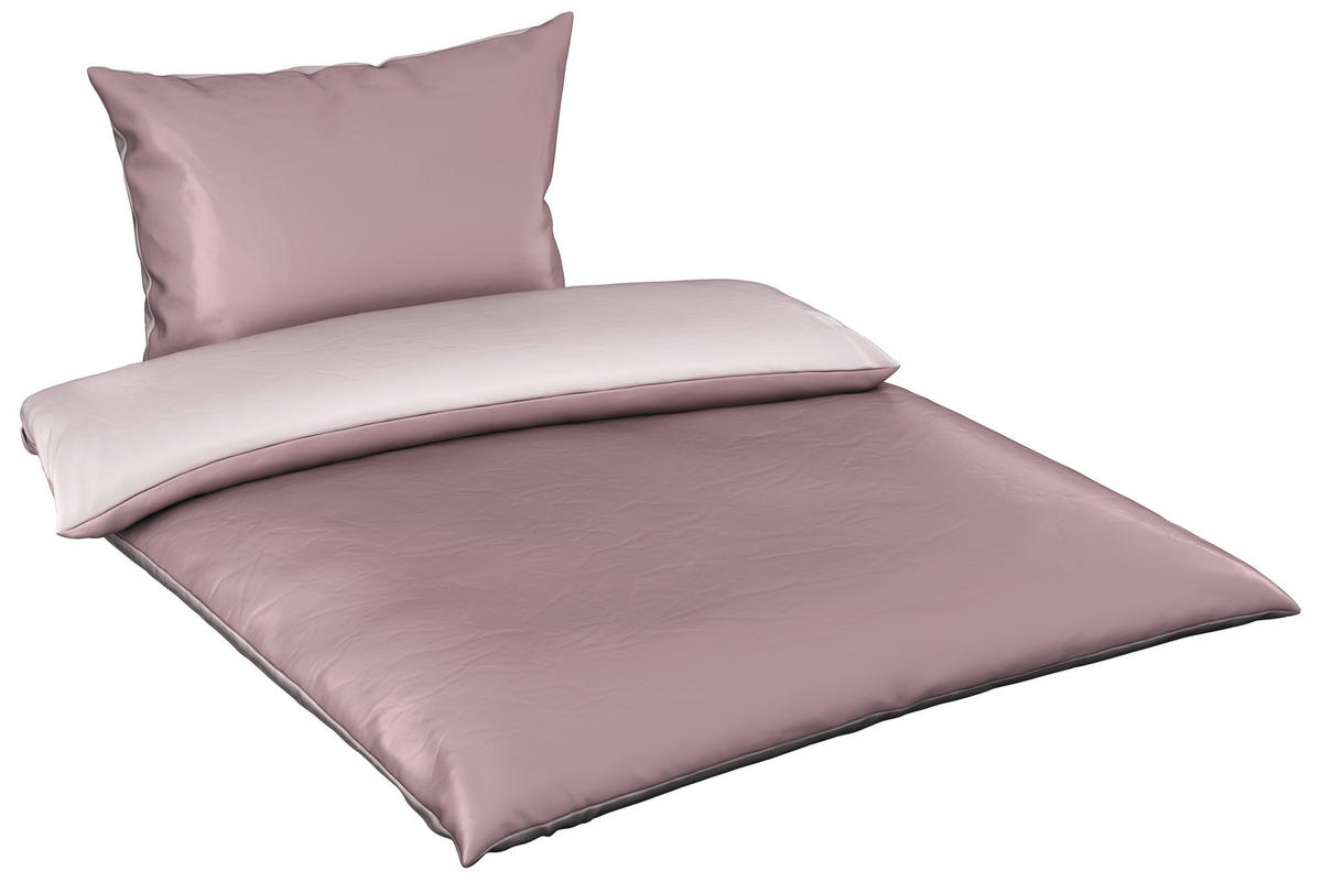 POSTELJINA SA DVA LICA SAORI 140/200 cm saten boja sleza  - boja sleza, Osnovno, tekstil (140/200cm) - Novel