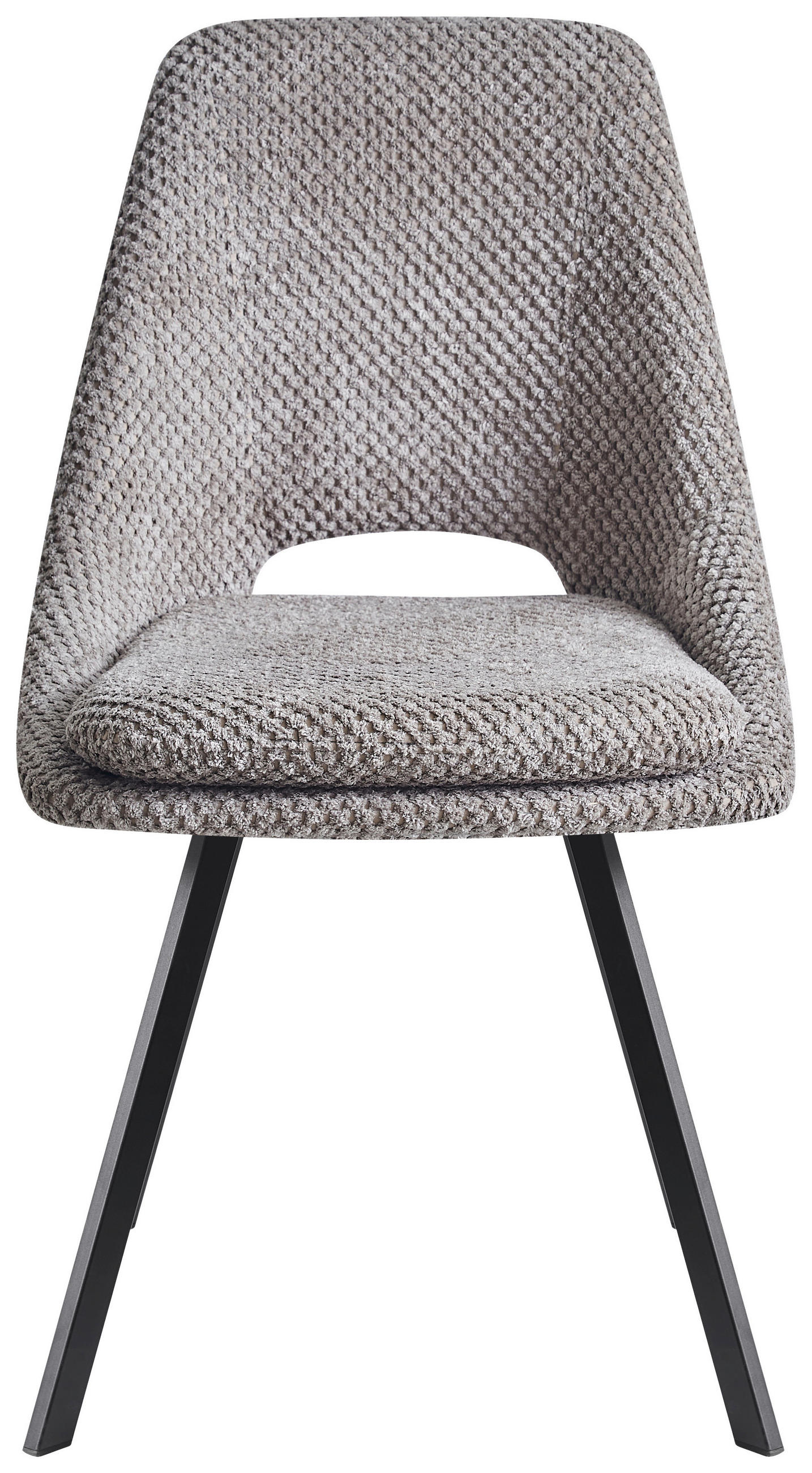 STUHL Struktur Grau  - Schwarz/Grau, Design, Textil/Metall (48/85/56cm) - Carryhome