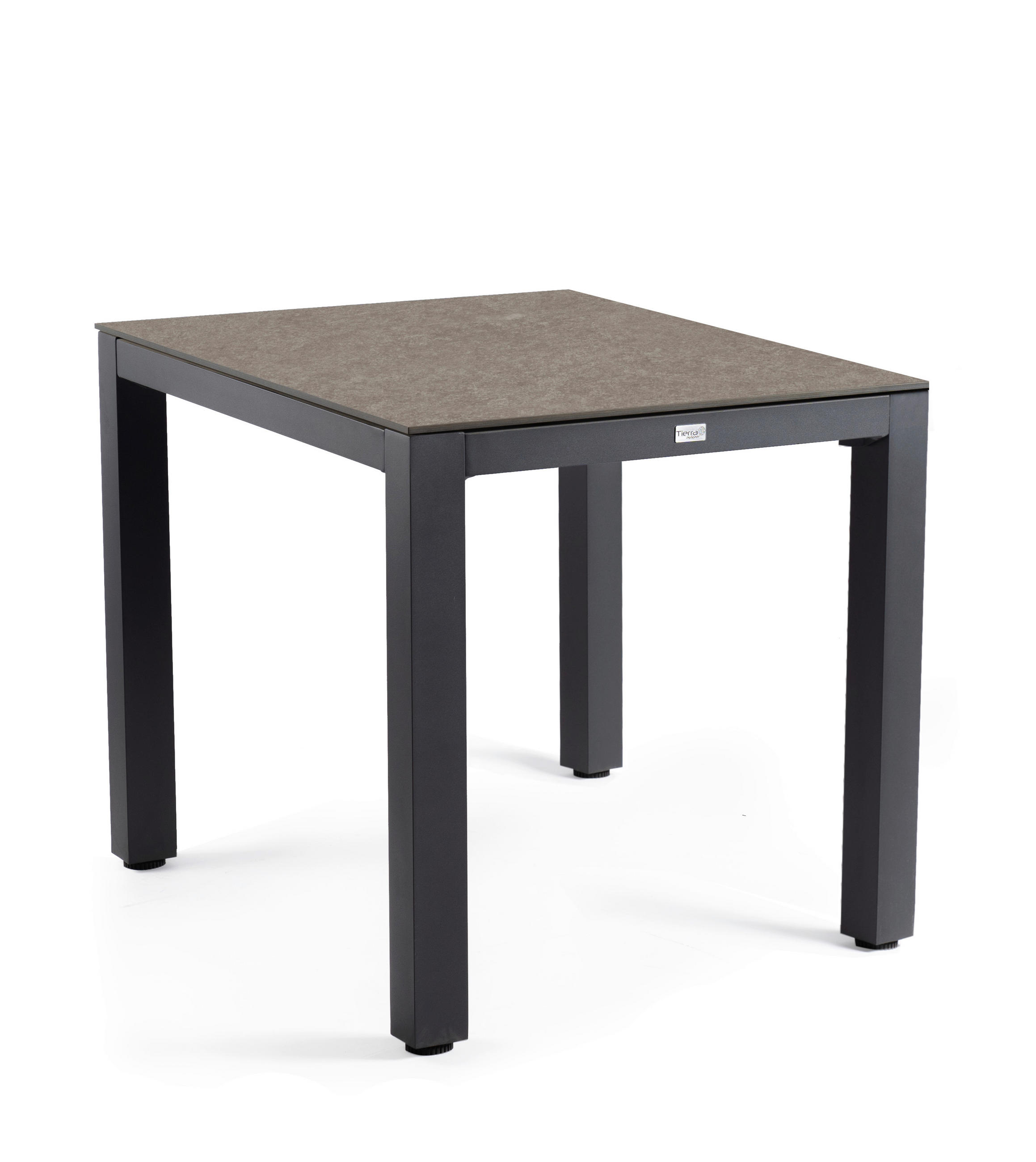 LOUNGETISCH  - Dunkelgrau/Anthrazit, Basics, Kunststoff/Metall (80/80/77,3cm) - Tierra Outdoor