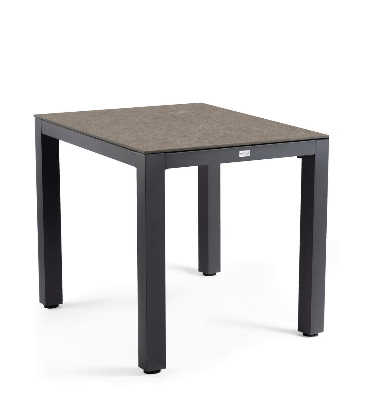 LOUNGETISCH  - Dunkelgrau/Anthrazit, Basics, Kunststoff/Metall (80/80/77,3cm) - Tierra Outdoor