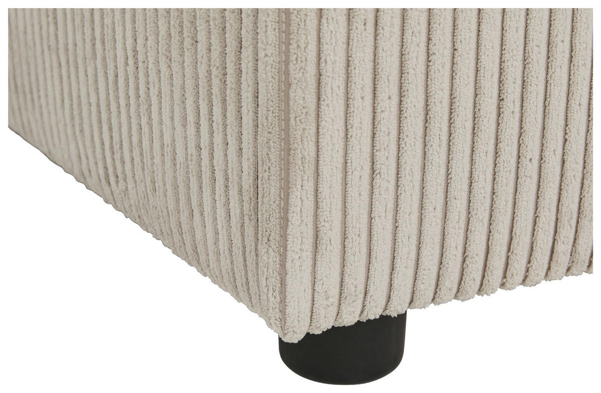 WOHNLANDSCHAFT in Cord Naturfarben  - Schwarz/Naturfarben, Konventionell, Kunststoff/Textil (126/293/155cm) - Ti'me