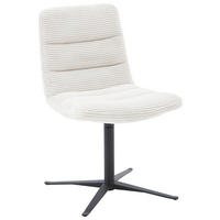 STUHL  in Cord  - Creme/Schwarz, Design, Textil/Metall (52/88/66cm) - Dieter Knoll