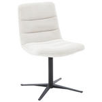 STUHL  in Cord Textil  - Creme/Schwarz, Design, Textil/Metall (52/88/66cm) - Dieter Knoll