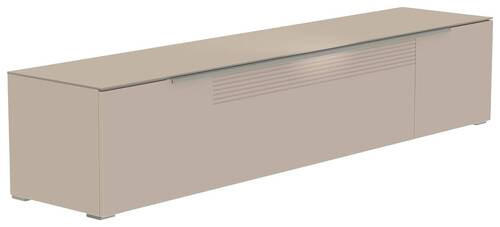 LOWBOARD Alufarben, Sandfarben  210/43/45 cm  - Sandfarben/Alufarben, Design, Glas/Holzwerkstoff (210/43/45cm) - Moderano