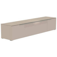 LOWBOARD Alufarben, Sandfarben  210/43/45 cm  - Sandfarben/Alufarben, Design, Glas/Holzwerkstoff (210/43/45cm) - Moderano