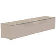 LOWBOARD 210/43/45 cm  - Sandfarben/Alufarben, Design, Glas/Holzwerkstoff (210/43/45cm) - Moderano