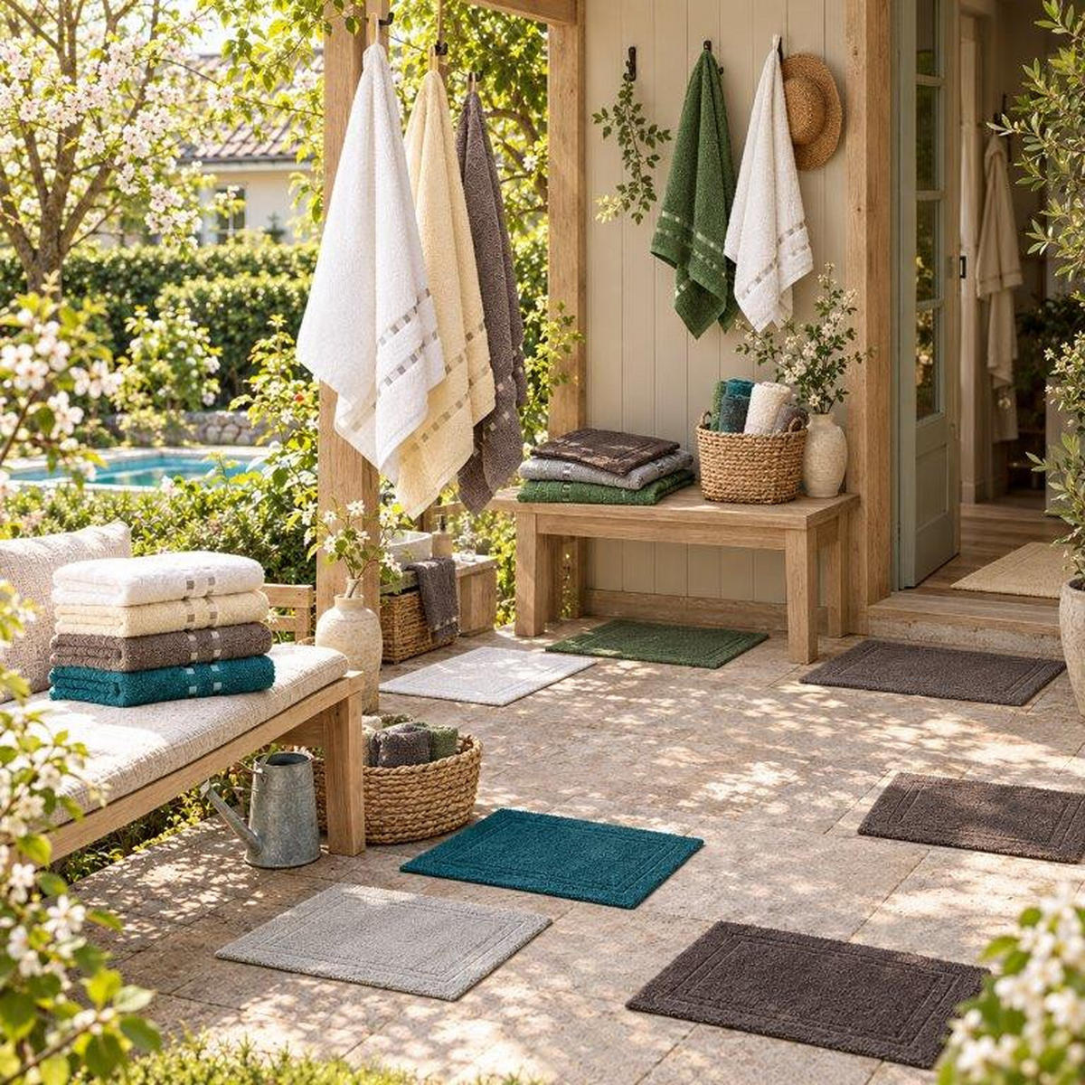 PROSTIRKA ZA KUPATILO  bela 70/50 cm  - bela, Osnovno, tekstil (70/50cm) - Esposa