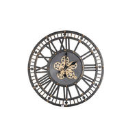WANDUHR  Anthrazit, Goldfarben  - Anthrazit/Goldfarben, Design, Metall (70/70/6cm) - Landscape