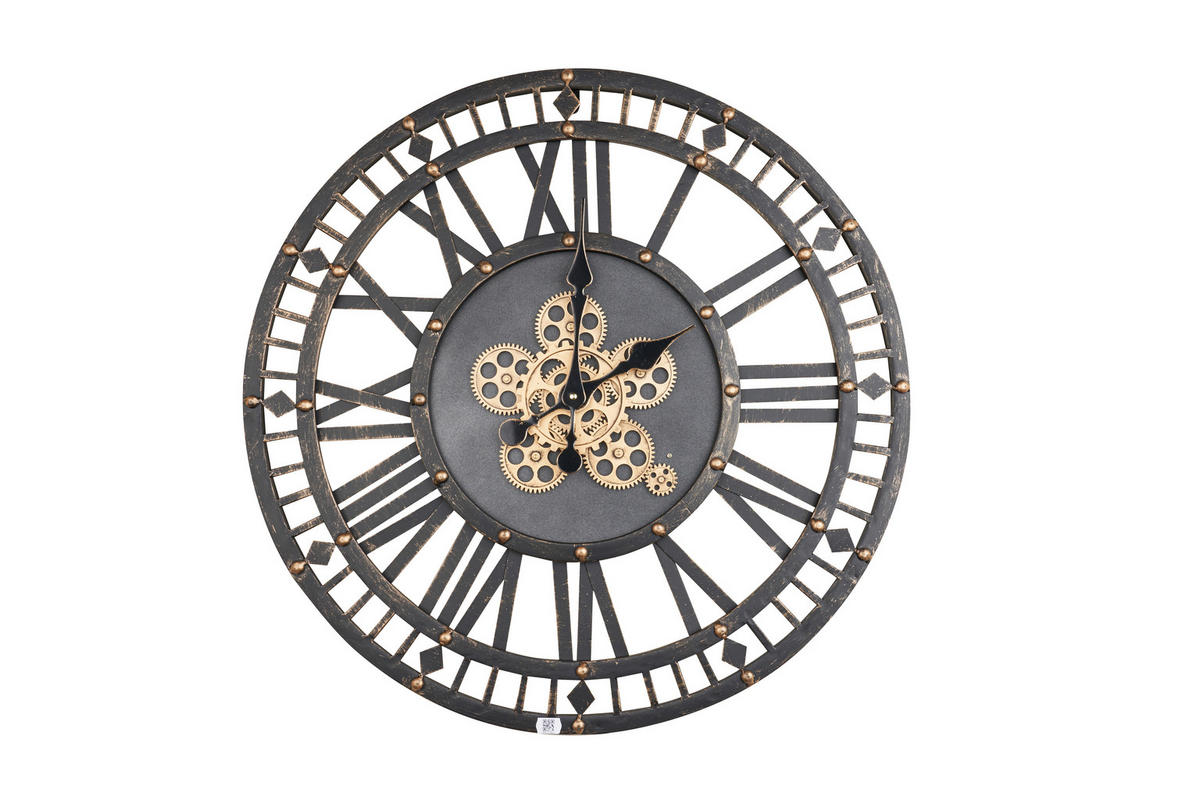 WANDUHR  Anthrazit, Goldfarben  - Anthrazit/Goldfarben, Design, Metall (70/70/6cm) - Landscape