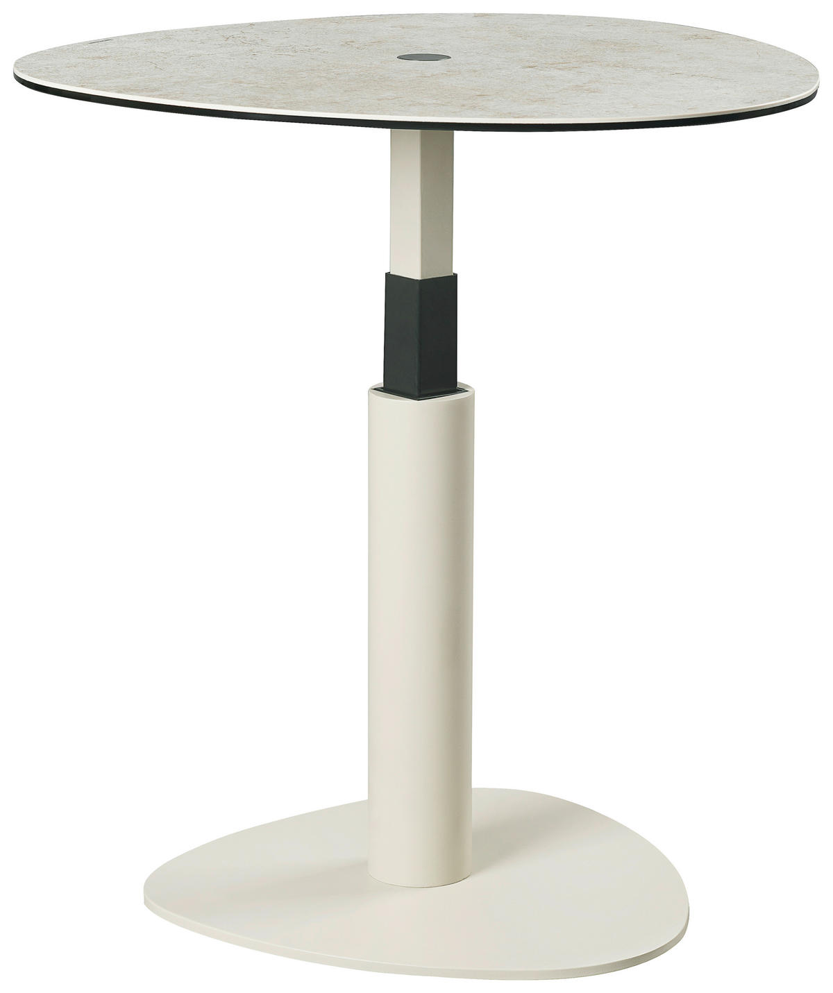 KONFERENČNÝ STOLÍK, sivá, taupe, kov, sklo, keramika, 58/58/46-64 cm - sivá/taupe, Design, kov/sklo (58/58/46-64cm) - Emilio Belluti