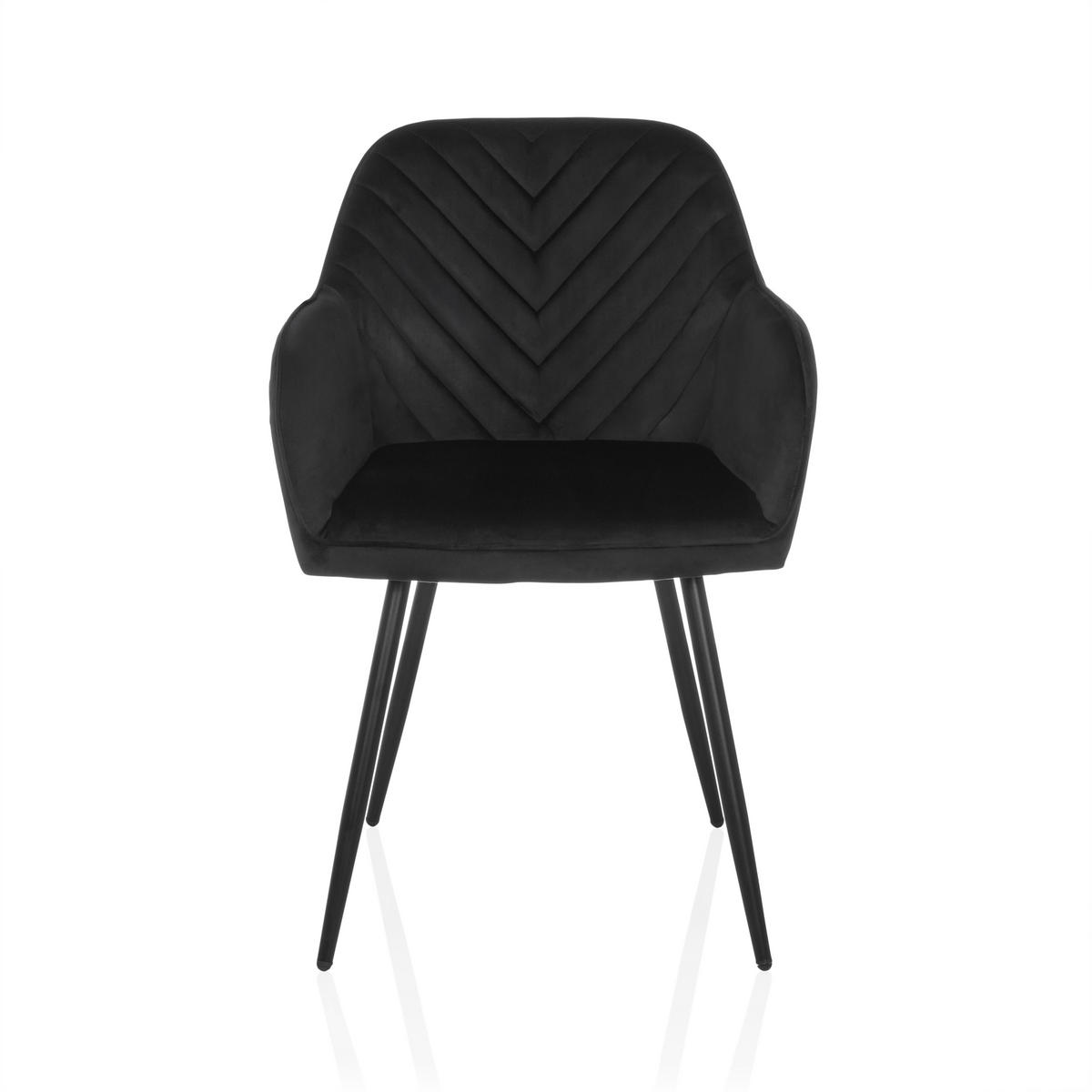 STOL MED ARMSTÖD  - svart, Modern, metall/textil (55/86/58cm) - MID.YOU