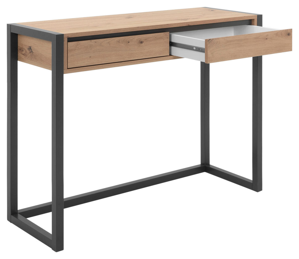 KONSOLENTISCH Eichefarben, Anthrazit  - Eichefarben/Anthrazit, KONVENTIONELL, Holzwerkstoff (100/35/75cm) - MID.YOU