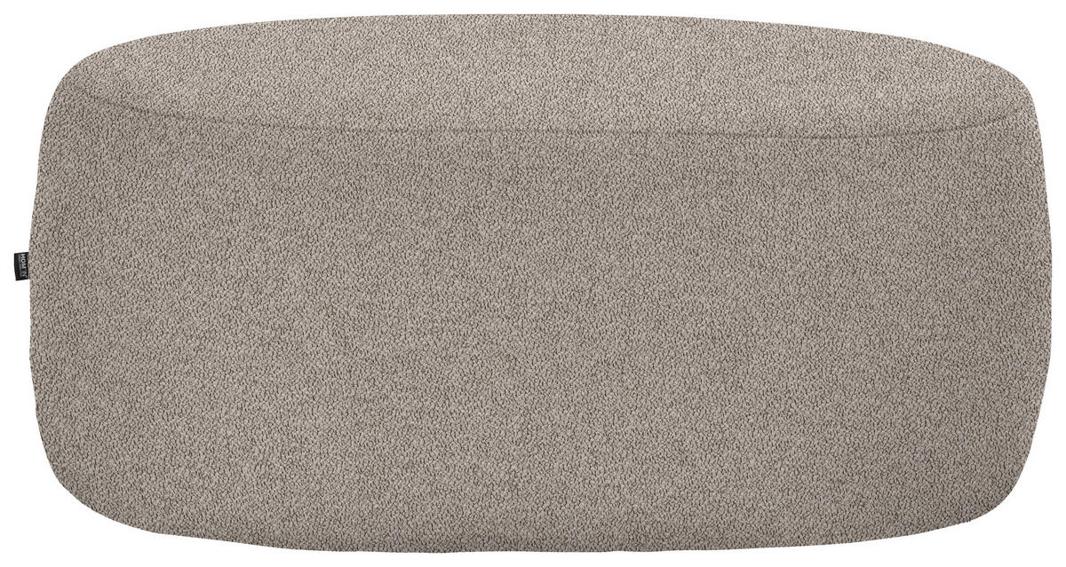 HOCKER in Textil Graubraun  - Graubraun/Schwarz, MODERN, Kunststoff/Textil (88/43/66cm) - Hom`in