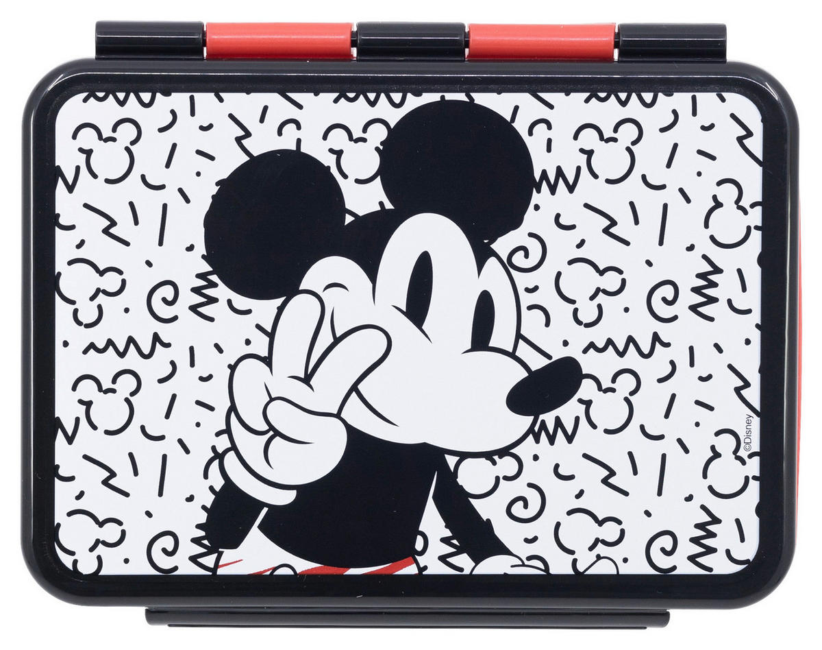 LUNCHBOX - Rot/Schwarz, Basics, Kunststoff/Metall (18/14/6,6cm) - Disney