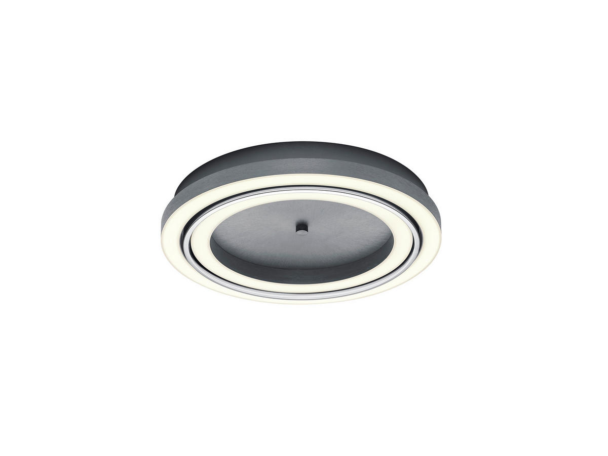 LED-DECKENLEUCHTE 50/7 cm   - Anthrazit, Basics, Metall (50/7cm) - elements by BANKAMP