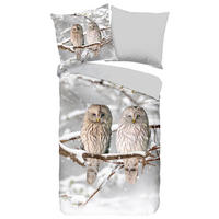 WENDEBETTWÄSCHE Febe Biber 155/220 cm  - Hellgrau/Grau, Natur, Textil (155/220cm)