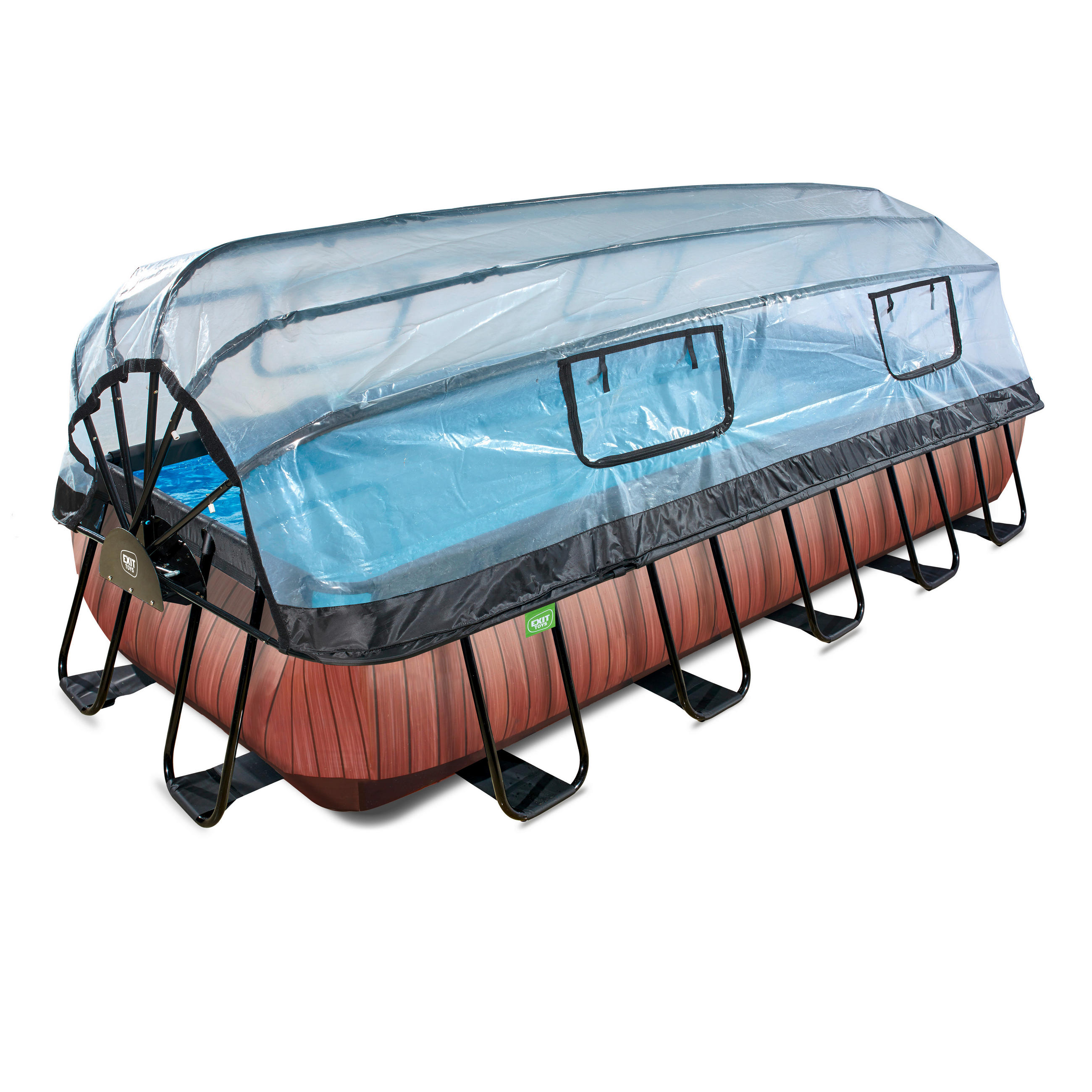 POOL-SET 610/320/220 cm  - Braun, KONVENTIONELL, Kunststoff (610/320/220cm) - EXIT Toys