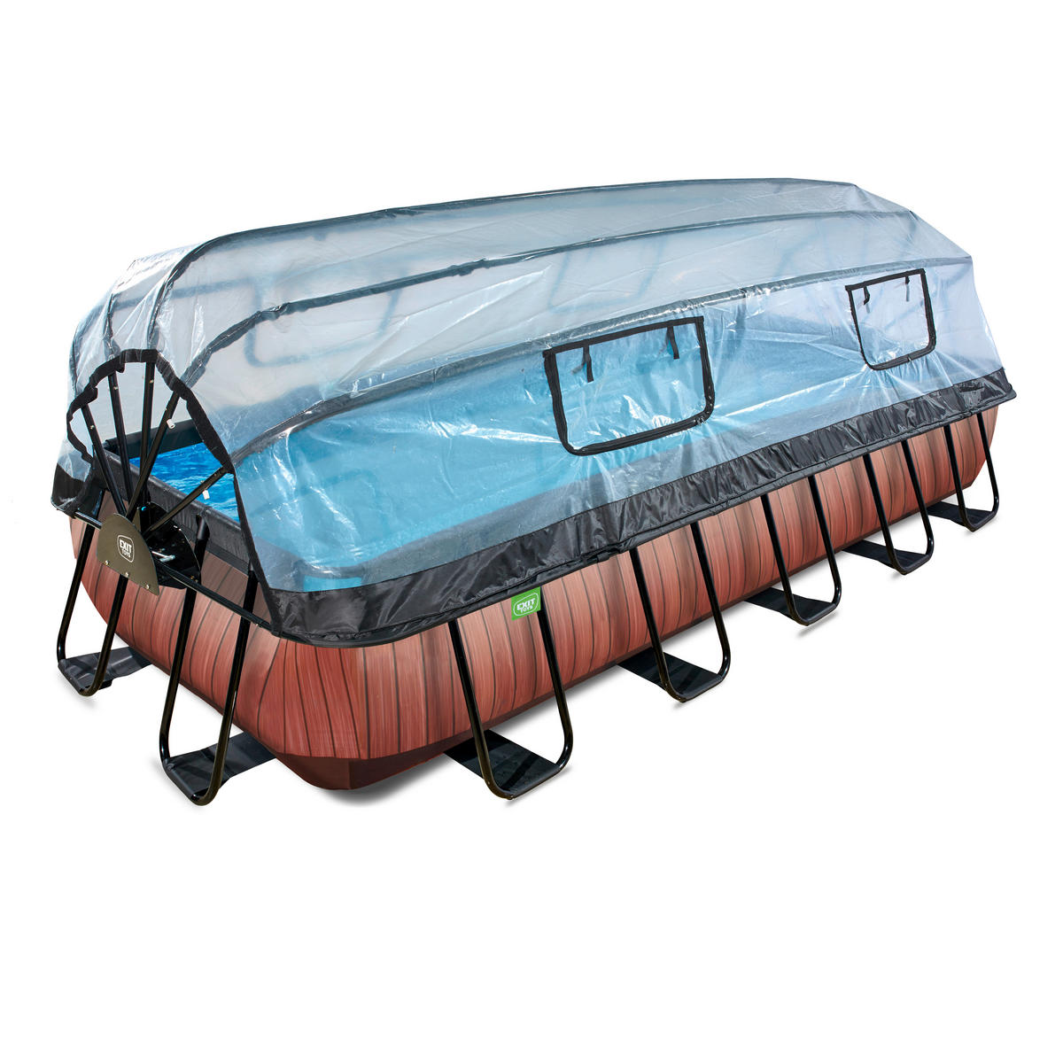 POOL-SET 540/250/100 cm  - Braun, KONVENTIONELL, Kunststoff (540/250/100cm) - EXIT Toys