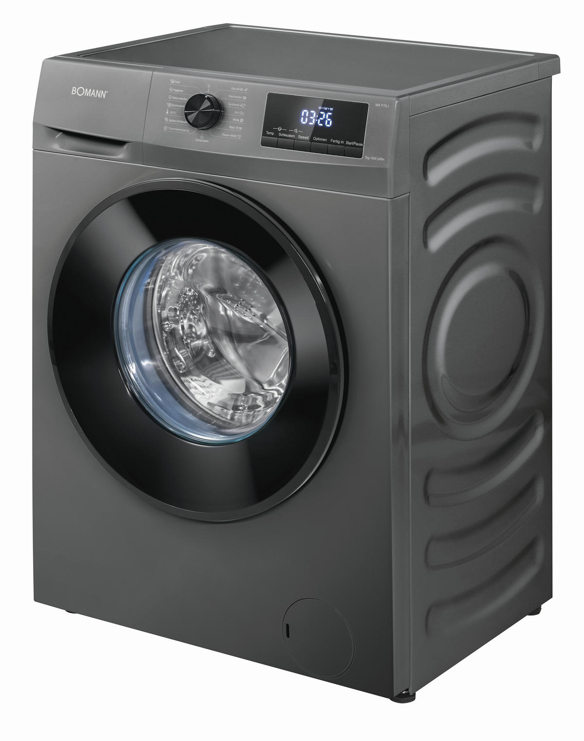 WASCHMASCHINE WA 7175.1  - Titanfarben, Trend, Metall (60,0/85,0/47,0cm) - Bomann