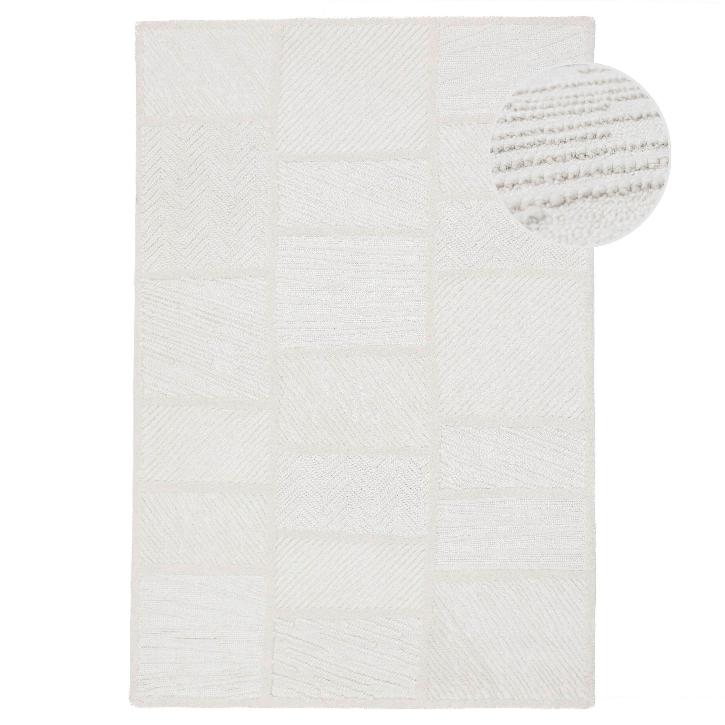 WOLLTEPPICH 160/230 cm Weiß  - Weiß, Basics, Textil (160/230cm)