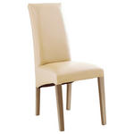 STUHL  in Lederlook Textil  - Beige/Sonoma Eiche, KONVENTIONELL, Holz/Textil (47/102/57cm) - Carryhome