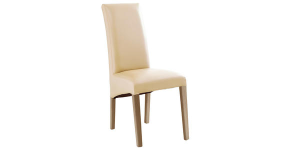 STUHL  in Lederlook Textil  - Beige/Sonoma Eiche, KONVENTIONELL, Holz/Textil (47/102/57cm) - Carryhome