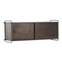 VÄGGHÄNGD MODUL mörkbrun, svart  122/48/35 cm  - svart/mörkbrun, Design, metall/trämaterial (122/48/35cm) - Niels Andersson