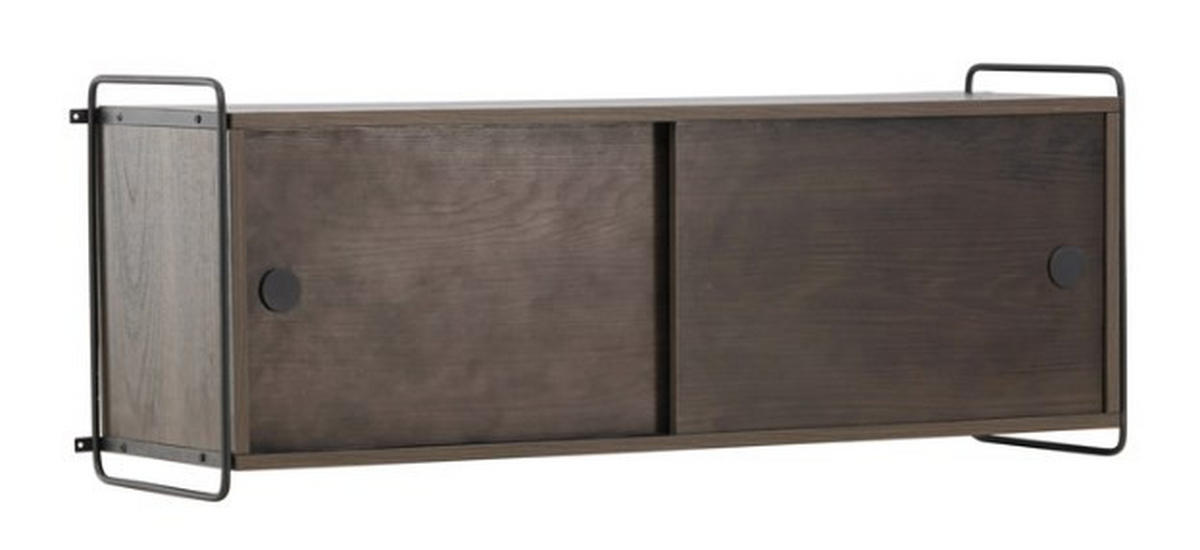 VÄGGHÄNGD MODUL mörkbrun, svart  122/48/35 cm  - svart/mörkbrun, Design, metall/trämaterial (122/48/35cm) - Niels Andersson