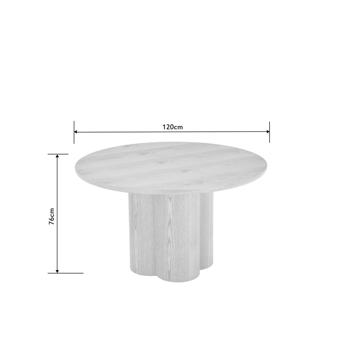 ESSTISCH 120/120/75 cm Echtholz, Nachbildung  Holz, Wellpappe rund Eichefarben  - Eichefarben, Design, Holz/Wellpappe (120/120/75cm) - Niels Andersson
