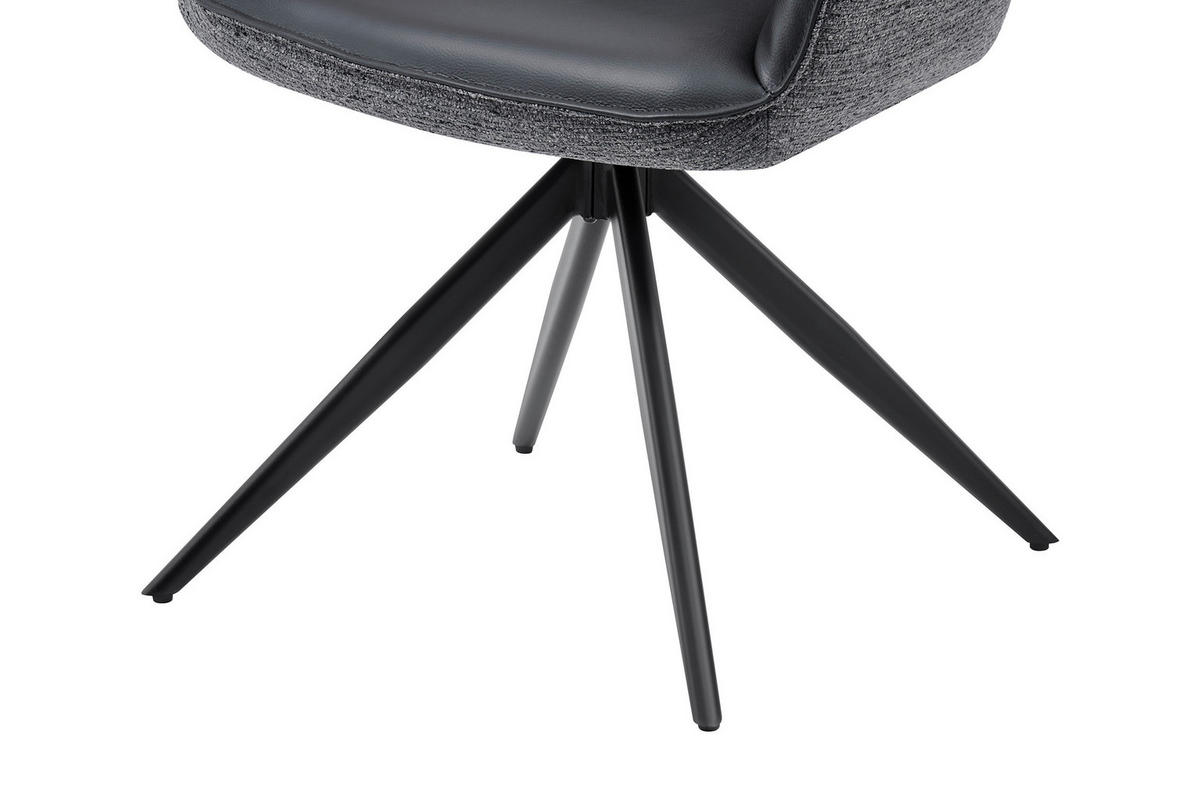 STOLICA S NASLONOM ZA RUKE  siva, crna  drvo, metal, tekstil      - siva/crna, Moderno, drvo/metal (58/87/61,5cm) - Livetastic