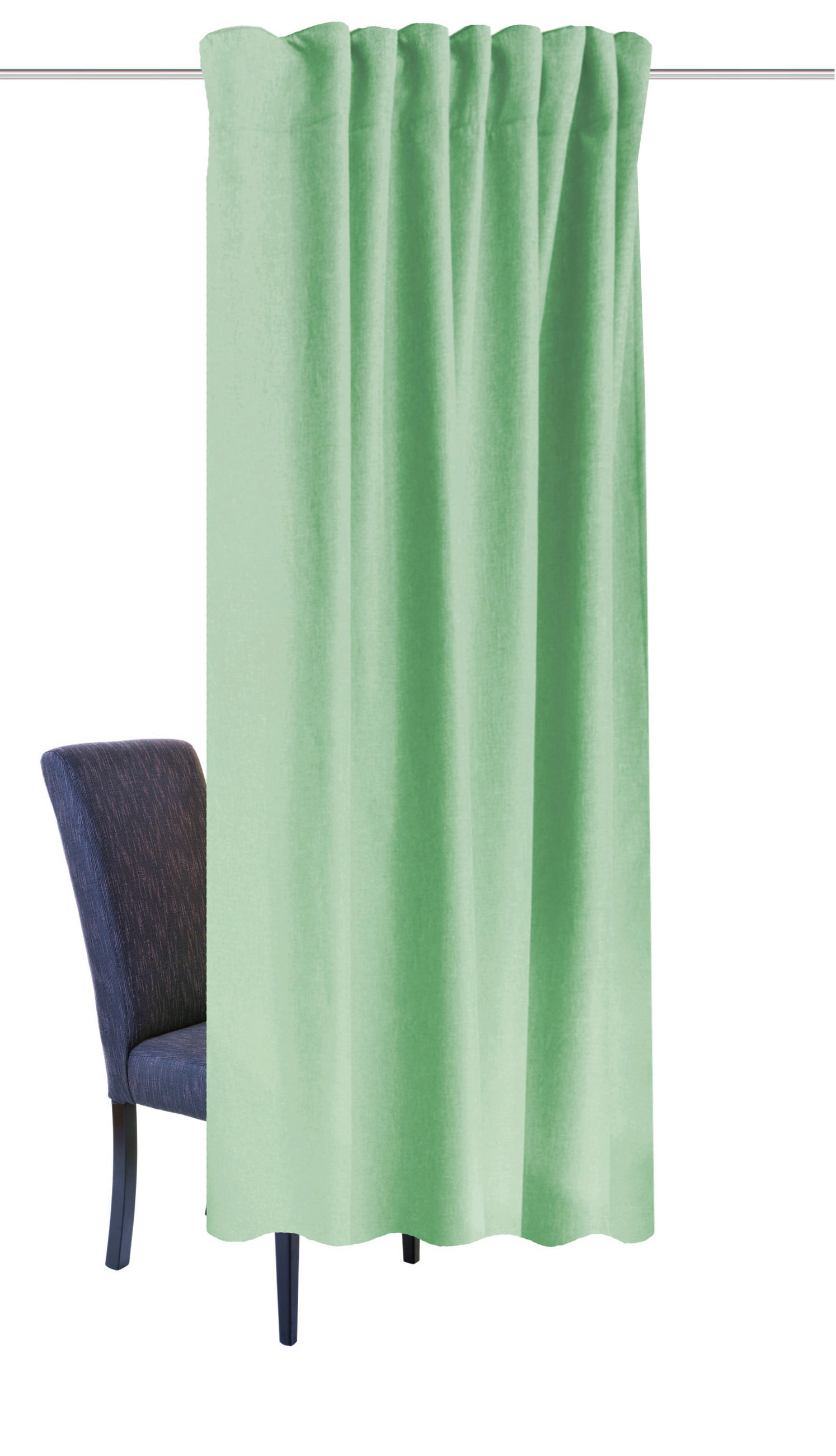 WÄRMESCHUTZVORHANG ESKIMO blickdicht 135/225 cm   - Mintgrün, Basics, Textil (135/225cm)