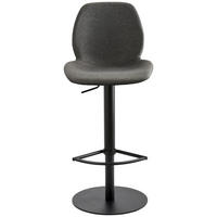 BARHOCKER in Metall, Textil Anthrazit, Schwarz  - Anthrazit/Schwarz, Design, Textil/Metall (46/84,5-109,5/50cm)