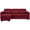 ECKSOFA in Webstoff Rot  179/240 cm  - Rot/Schwarz, Design, Kunststoff/Textil (179/240cm) - Carryhome